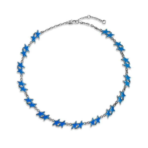 Twojeys Light Blue Melted Stars Necklace