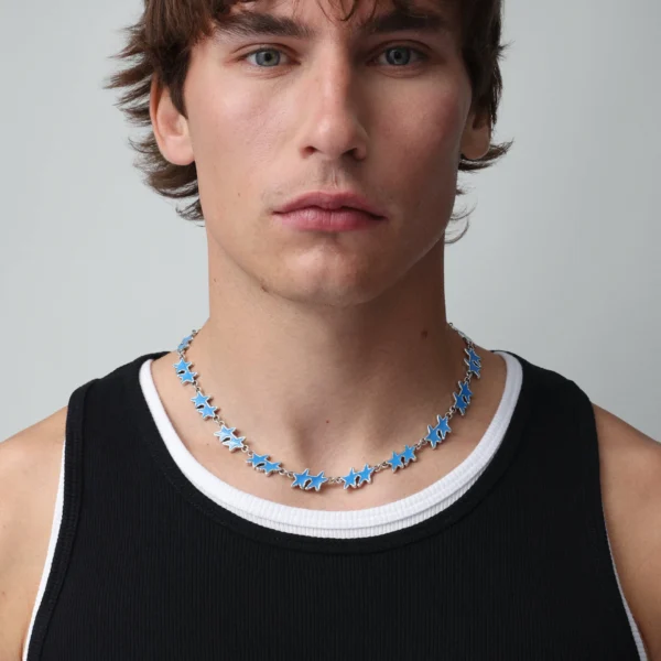 Twojeys Light Blue Melted Stars Necklace