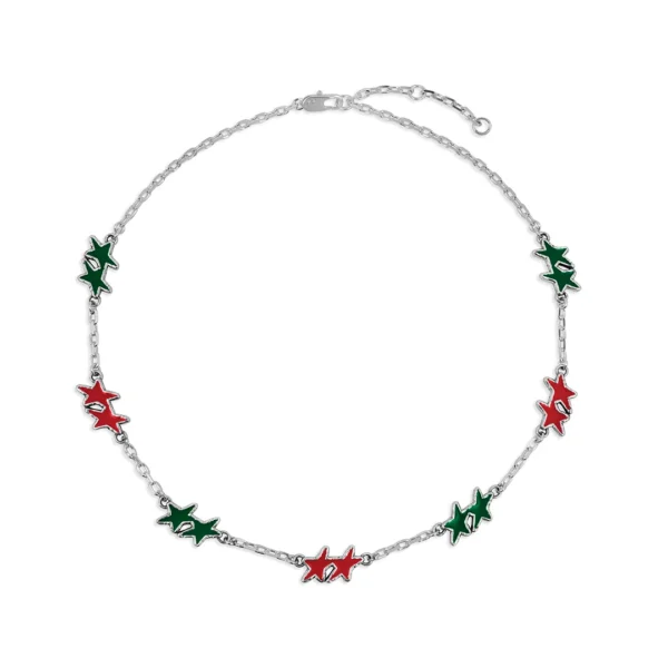 Twojeys Melted Stars Necklace Red-Green