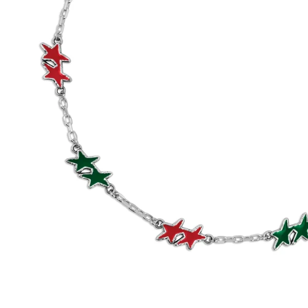 Twojeys Melted Stars Necklace Red-Green
