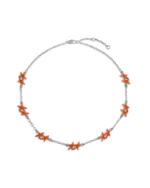Twojeys Orange Melted Stars Necklace