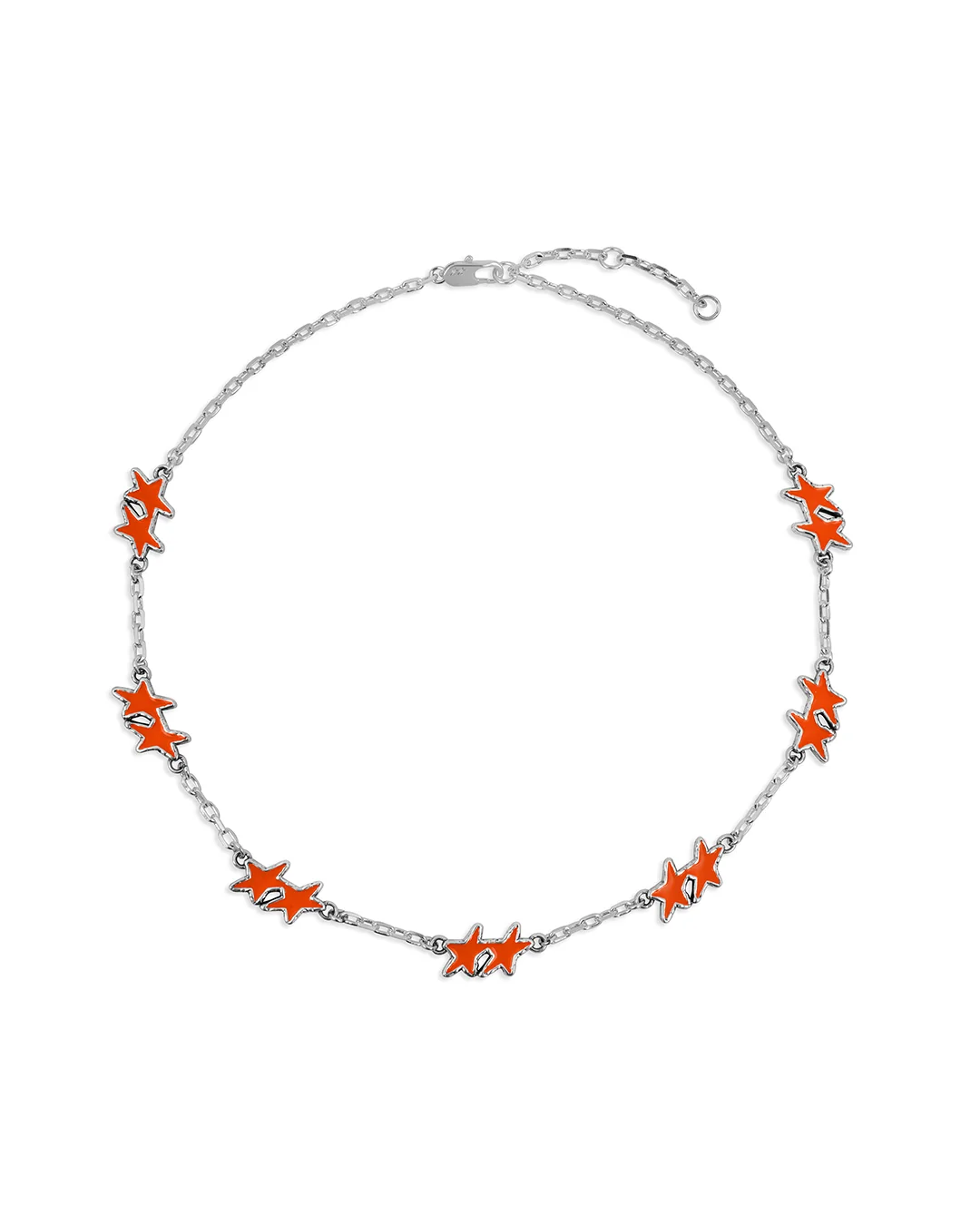 Twojeys Orange Melted Stars Necklace Twojeys Orange Melted Stars Necklace
