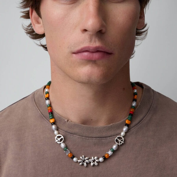 Twojeys Beaded Peace Out Necklace