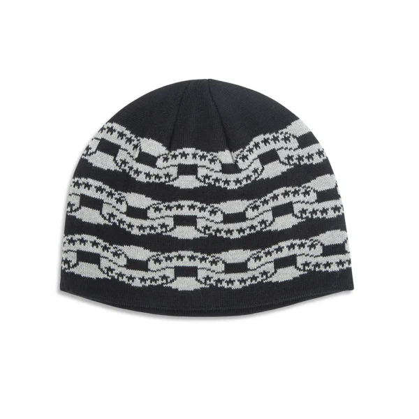 Twojeys Black Icon Chain Beanie