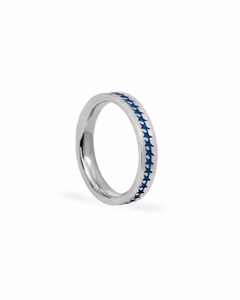 Twojeys Blue Enameled Starline Ring