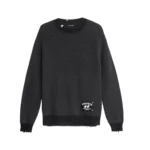 Twojeys Distressed Icon Knit Sweater black