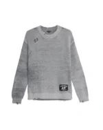 Twojeys Distressed Icon Knit Sweater gray
