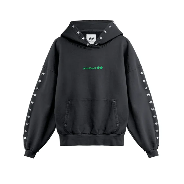 Twojeys Stars Studded Coal Hoodie