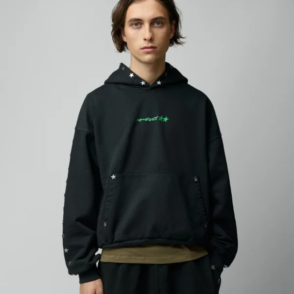 Twojeys Stars Studded Coal Hoodie