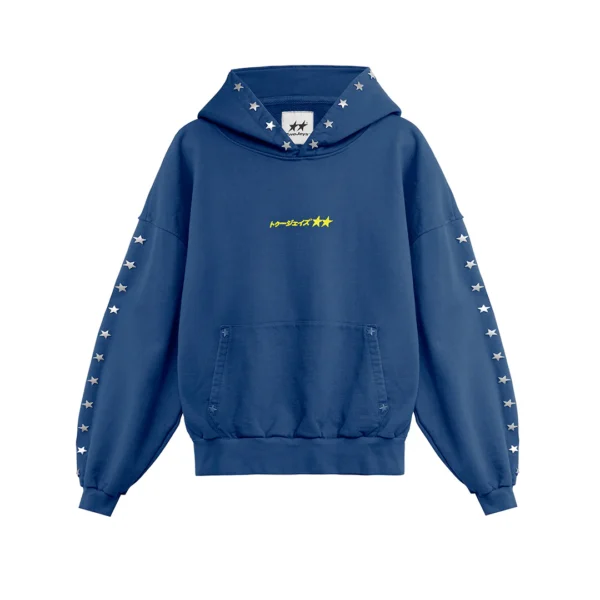 Twojeys Stars Studded Navy Hoodie