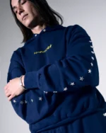 Twojeys Stars Studded Navy Hoodie