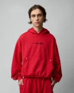 Twojeys Stars Studded Red Hoodie