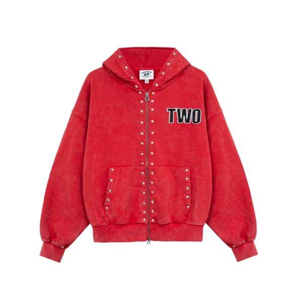 Twojeys Studded Zipper Red