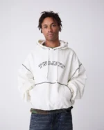 Twojeys White Contrast Varsity Stud Hoodie - Image 2