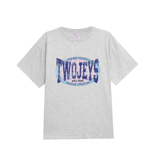 Twojeys Worldwide Grey Melange Tee
