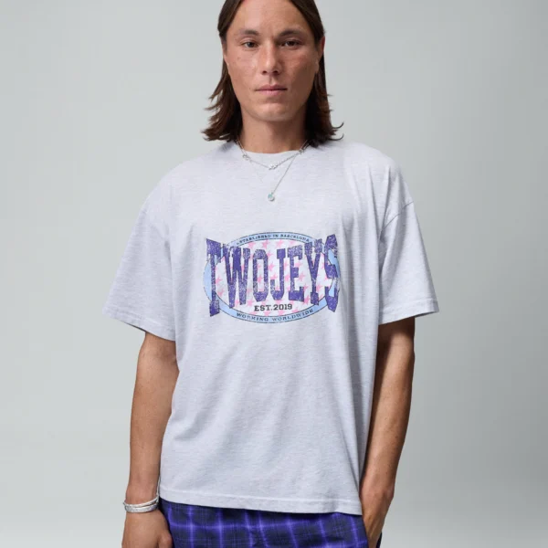 Twojeys Worldwide Grey Melange Tee