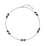 Twojeys Black Enameled Icon Necklace