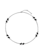 Twojeys Black Enameled Icon Necklace