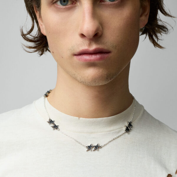 Twojeys Black Enameled Icon Necklace