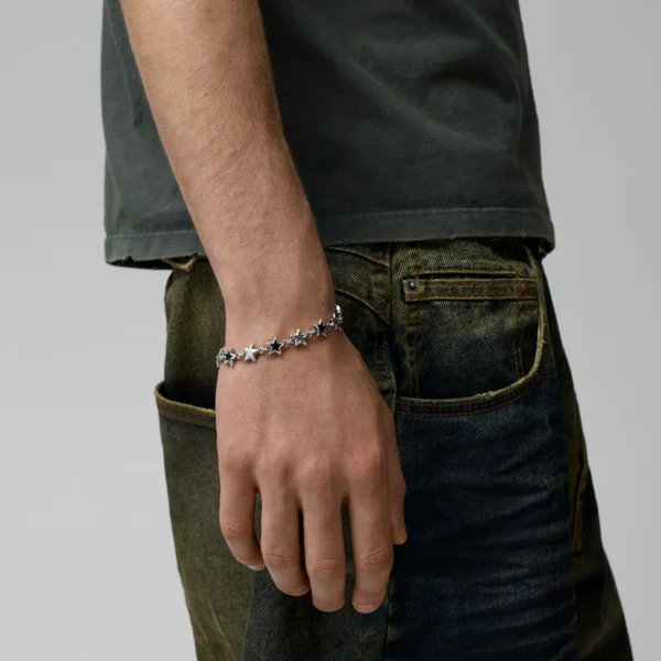Twojeys Black Enameled Stars Bracelet