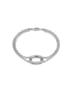 Twojeys Enameled Multicolor Icon Link Bracelet L