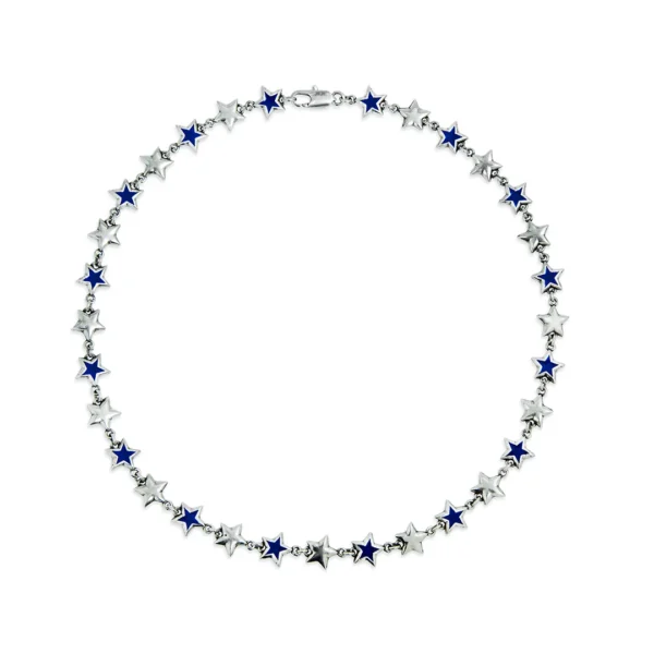 Twojeys Enameled Stars Necklace