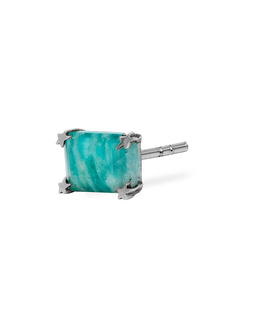 Twojeys Green Square Stone Earring Twojeys Green Square Stone Earring