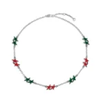 Twojeys Melted Stars Necklace Red-Green