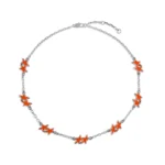 Twojeys Orange Melted Stars Necklace