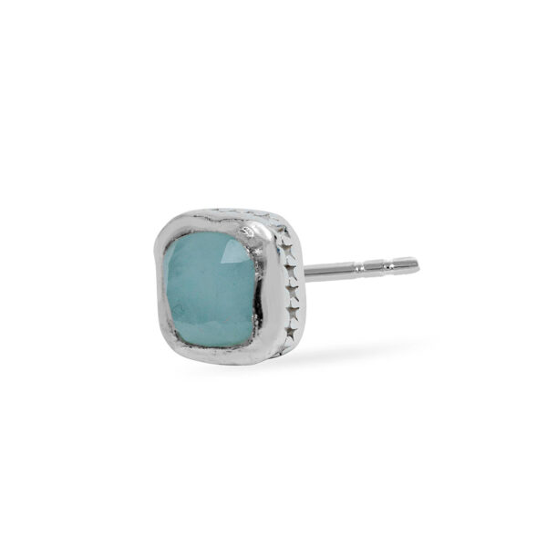 Twojeys Square Blue Stone Stud
