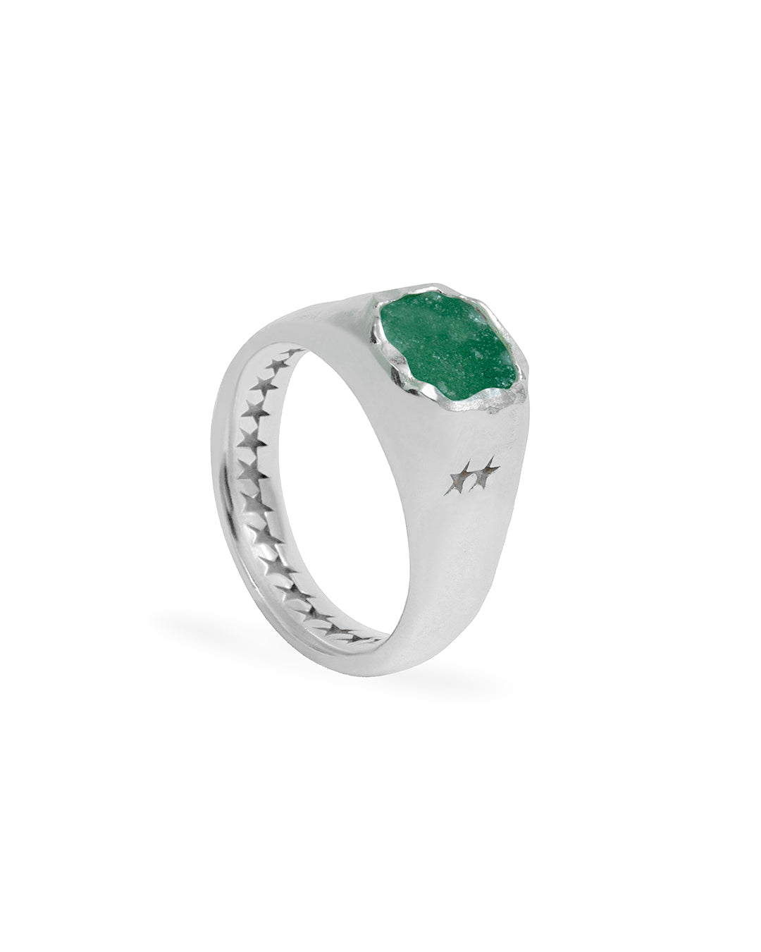 Twojeys Square Green Stone Signet Twojeys Square Green Stone Signet