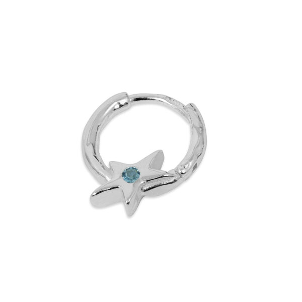 Twojeys Star Blue Stone Hoop Right