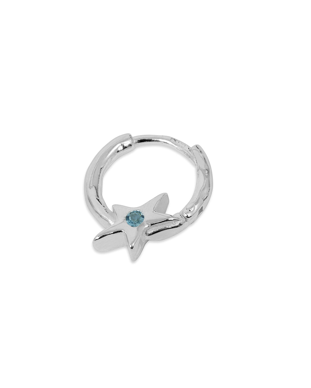 Twojeys Star Blue Stone Hoop Right Twojeys Star Blue Stone Hoop Right