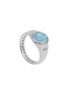 Twojeys Vertical Blue Stone Signet