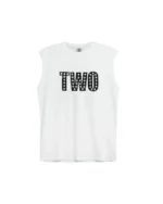 TWO-JEYS Sleeveless Tee Vintage White