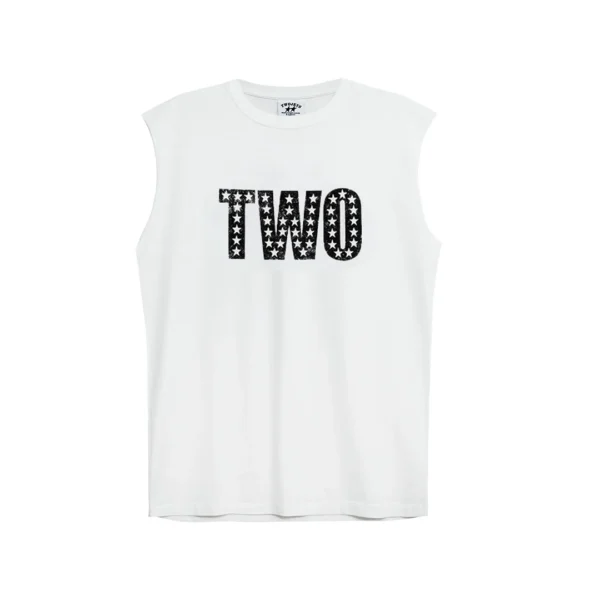 TWO-JEYS Sleeveless Tee Vintage White