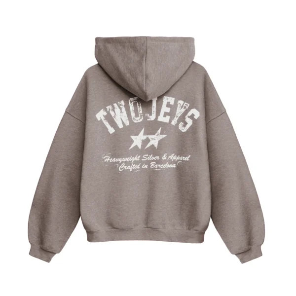 TwoJeys Basic Dirty Brown Hoodie back