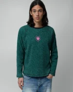 TwoJeys Wafflle Long Sleeve Green Cheetah