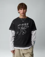 Twojeys Black Contrast Tee