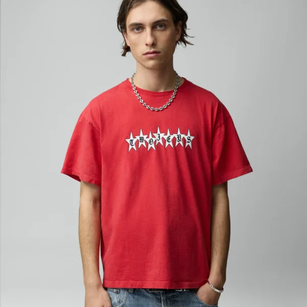 Twojeys Red Graphic Stars Tee