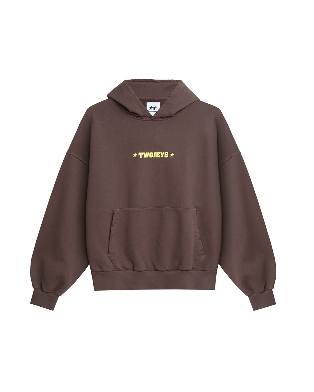 Twojeys Single Stars Hoodie Brown Twojeys Single Stars Hoodie Brown
