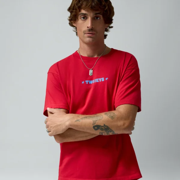 Twojeys Single Stars Tee Red