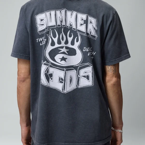 TwoJeys Summer Kids Black Tee