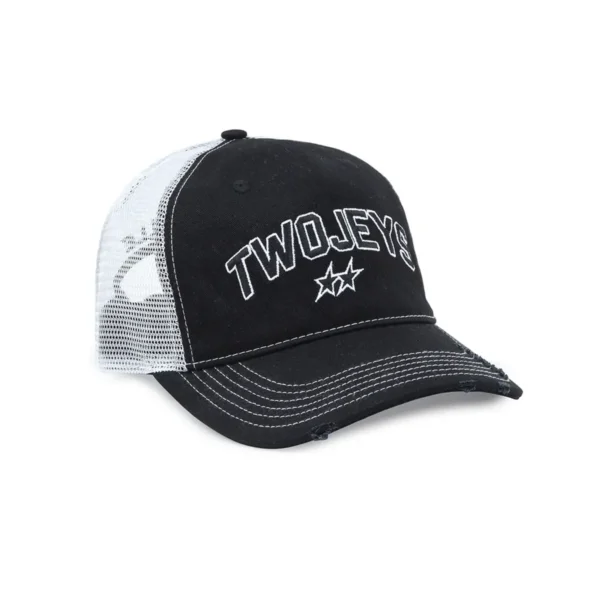 TwoJeys Black Icon Trucker Cap Front View
