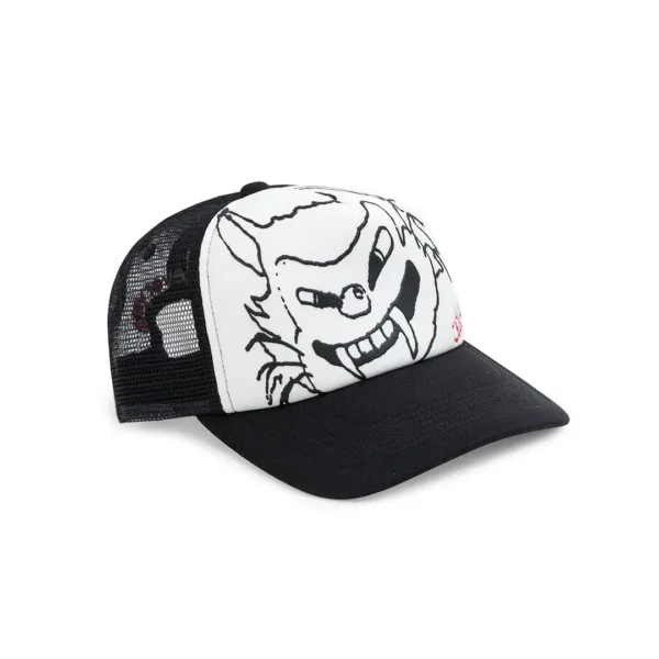 TwoJeys Da Cat Black Trucker Cap front view