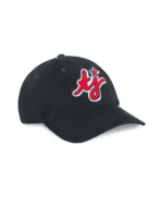 TwoJeys Initials Black Corduroy Cap front view