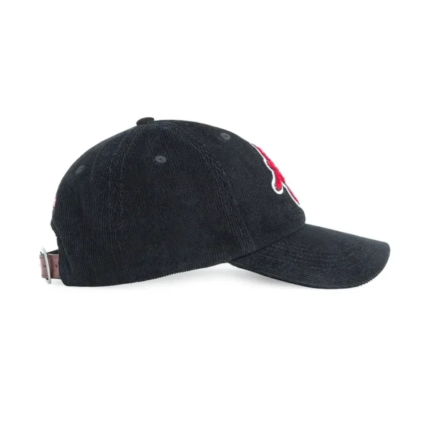 TwoJeys Initials Black Corduroy Cap Back
