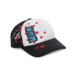 TwoJeys Souvenir Black Trucker Cap front view
