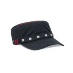 TwoJeys Studded Black Guerrilla Cap front view