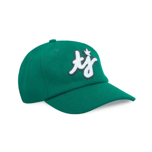 TwoJeys Initials Green Wool Cap front view